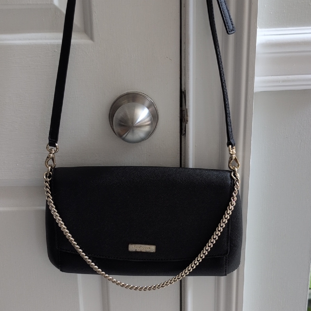 Kate Spade Black Saffiano Leather Crossbody Bag EUC